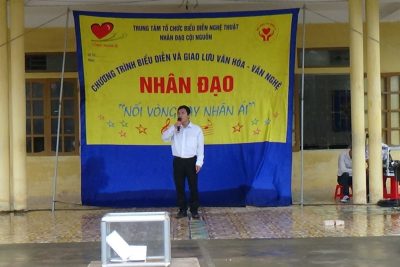 (Trường THCS Thanh Hải) Hình ảnh buổi giao lưu văn nghệ của đoàn khuyết tật – trung tâm dạy nghề cho người khuyết tật