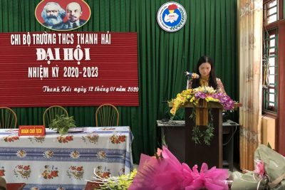 [Trường THCS Thanh Hải] ĐẠI HỘI CHI BỘ NHIỆM KỲ 2020 – 2023